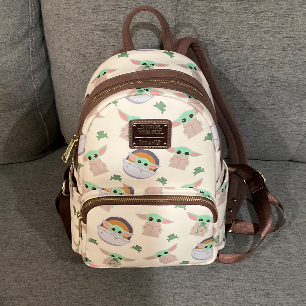 Star Wars Grogu Cream and Brown Backpack